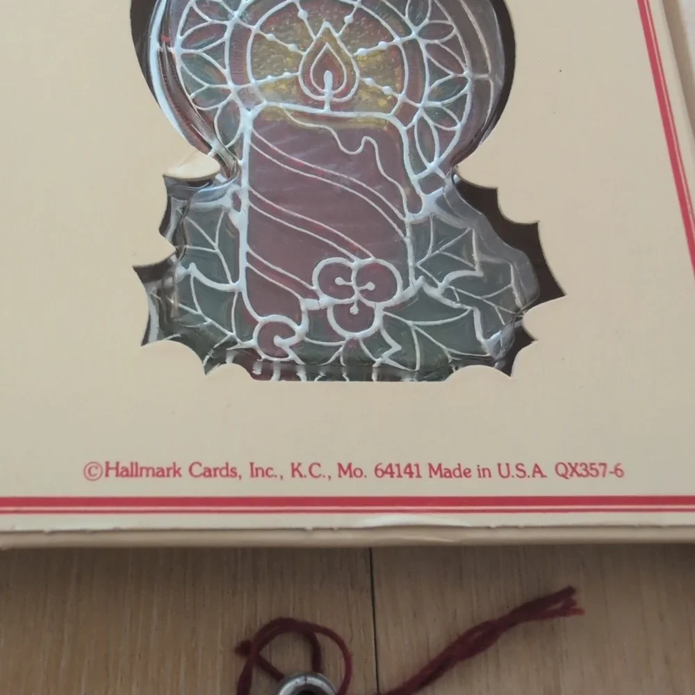 Vintage Hallmark Tiffany Classics Ornaments Set of 4 1977 Joy Bell Candle